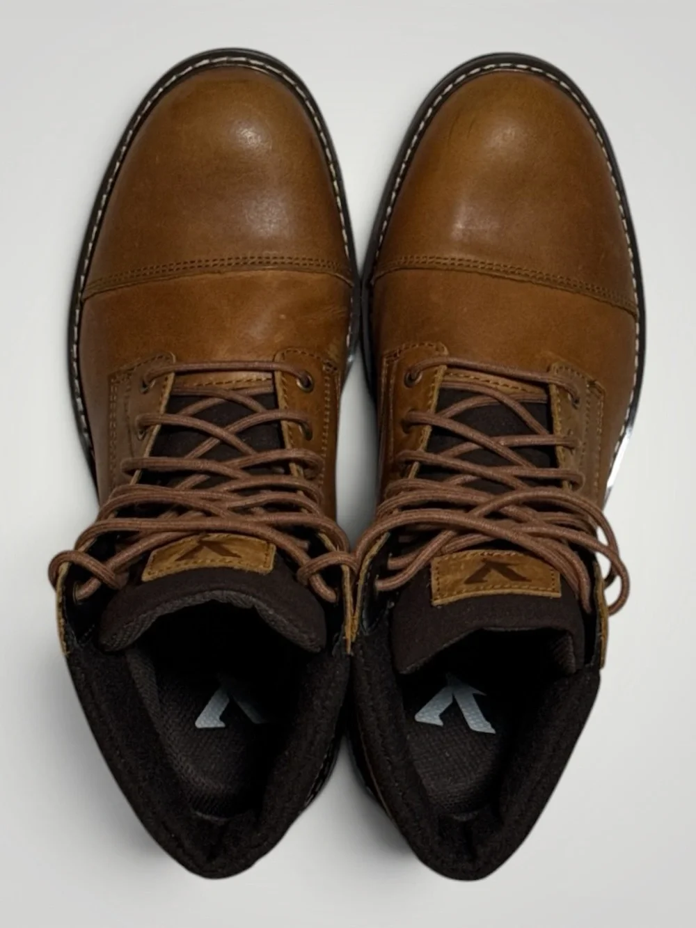 Territory Yukon Men’s Brown Leather Ankle Boots Size 11 Lace Up Comfort Boots